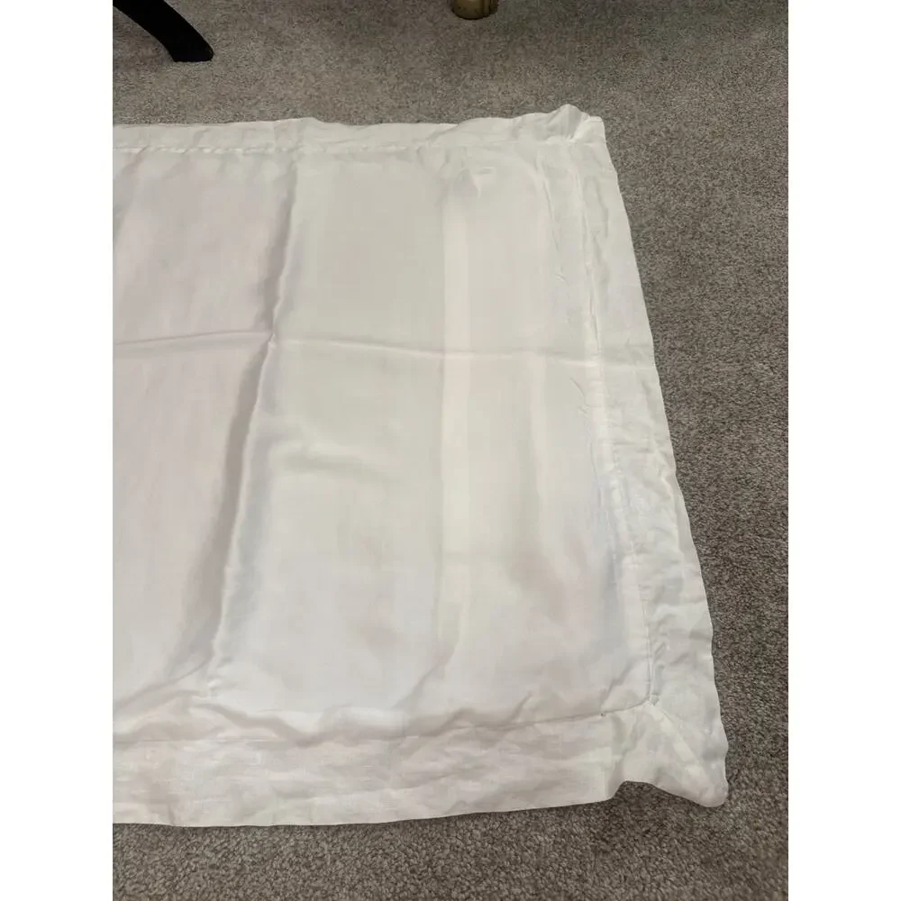 NWOT Pottery Barn White Tencel Lyocell & Linen Blend Euro Sham, 26x26